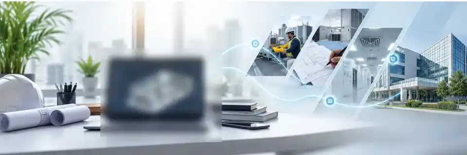 HVACR field inspection, engineering design and building workflows connected across one professional work environment